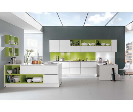 plywood high gloss white kitchen cabinet