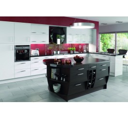 high gloss plywood kitchen cabinet design