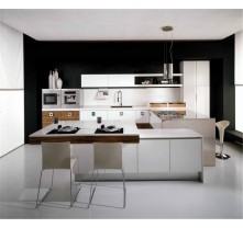 uv mdf high gloss balck kitchen cabinet