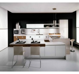 uv mdf high gloss balck kitchen cabinet