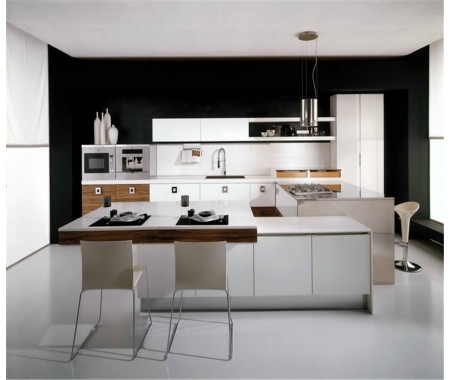 uv mdf high gloss balck kitchen cabinet