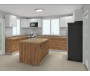 high gloss wood grain UV kitchen