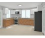 high gloss wood grain UV kitchen