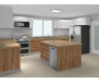 high gloss wood grain UV kitchen
