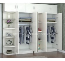 High Quality Wooden White 3 Doors Modern Wardrobe Design