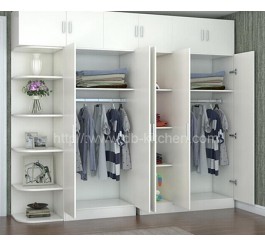 High Quality Wooden White 3 Doors Modern Wardrobe Design