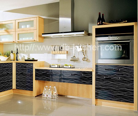 Plywood Black Acrylic Kitchen Cabinet