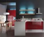 High Gloss Custom Make Red Acrylic Kitchen Cabinet