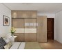 high gloss sliding door closet