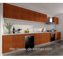 red cherry melamine kitchen cabinet for aprartment project