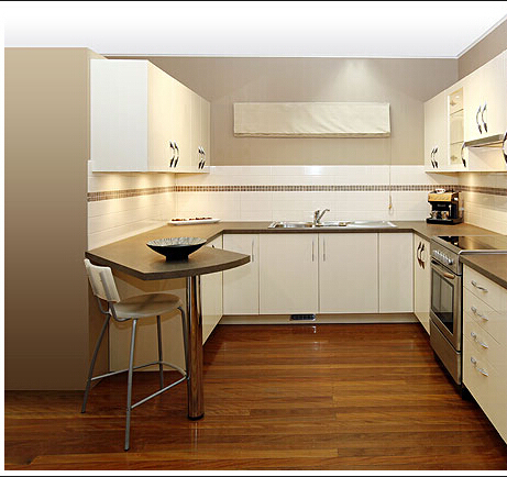 small kitchen design with breakfast bar