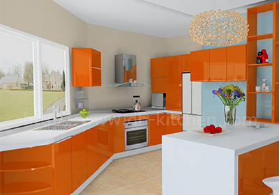 High Gloss Acrylic Kitchen Cabinets